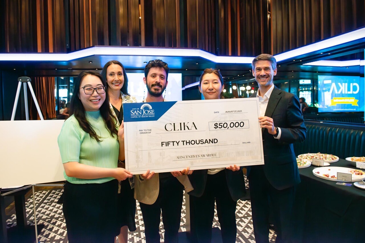 맷 마한 산호세 시장(오른쪽부터), 김나율 클리카 대표, 벤 아사프 CTO(사진=클리카)