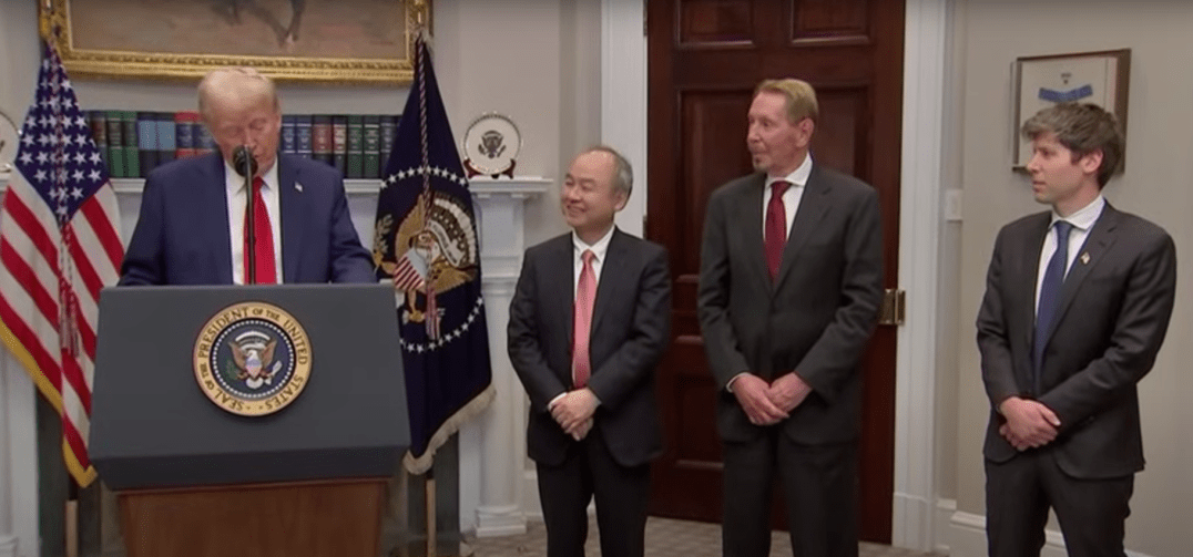 백악관 스타게이트 발표 행사 (사진=유튜브)