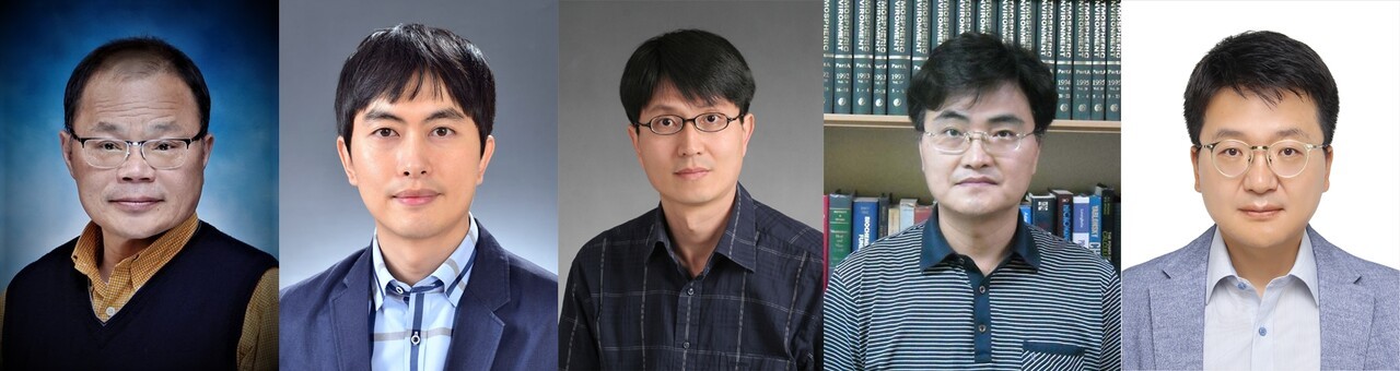 국립순천대 교수진, 세계 상위 2% 과학자에 2년 연속 선정. (왼쪽부터) 국립순천대학교 김병철, 김성진, 남기창, 정상철, 최시훈 교수