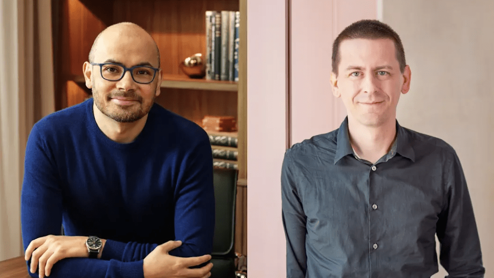 노벨 화학상을 수상한 허사비스 CEO와  존 점퍼 수석 연구원 (사진=구글)