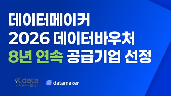 데이터메이커, 데이터바우처 공급사 8년 연속 선정...수요기업 모집 시작 - 뉴스 썸네일 이미지