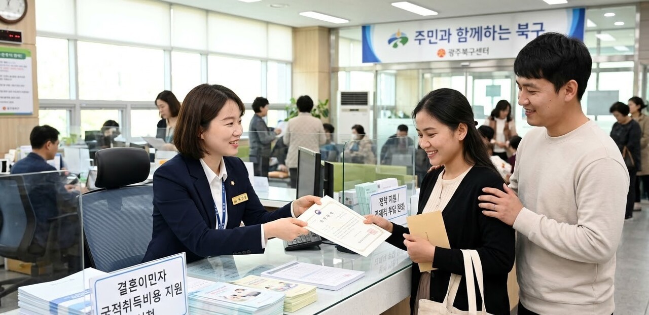 광주, 결혼이민자 국적 취득비 30만원 지원…"지역 정착 첫걸음 돕는다"