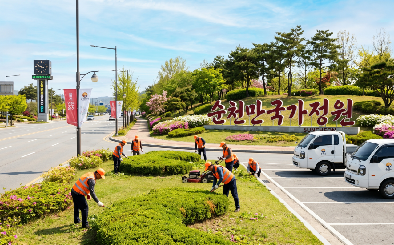 순천, 5월 연휴 앞두고 24일부터 전 도시 환경정비