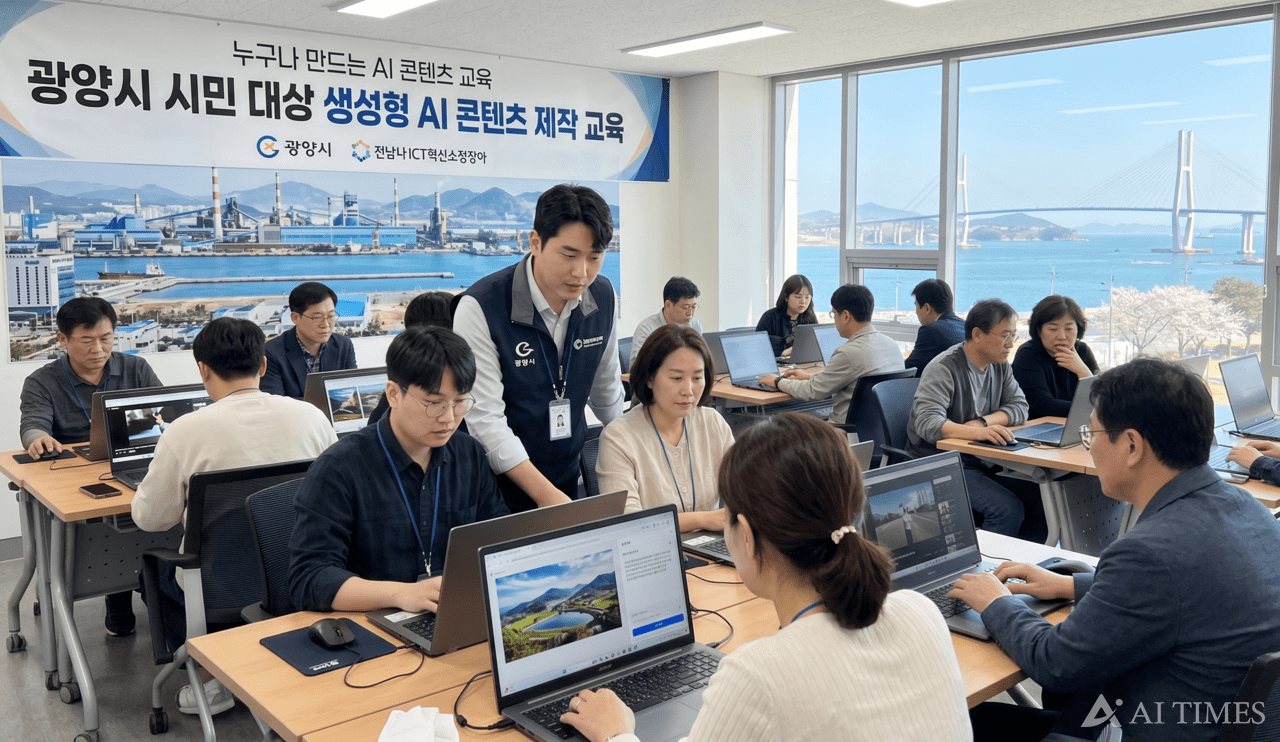 광양, 시민 대상 AI 콘텐츠 제작 교육 진행...5일간 총 40시간 과정 마쳐