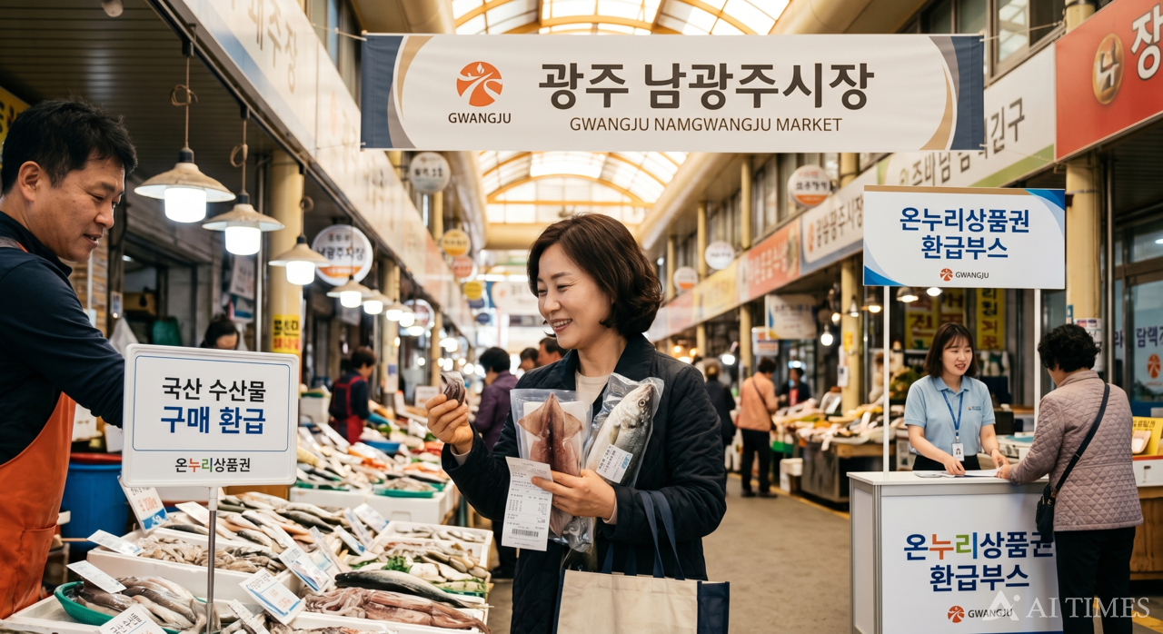 광주 전통시장, 국산 수산물 구매 시 최대 30% 온누리상품권 환급
