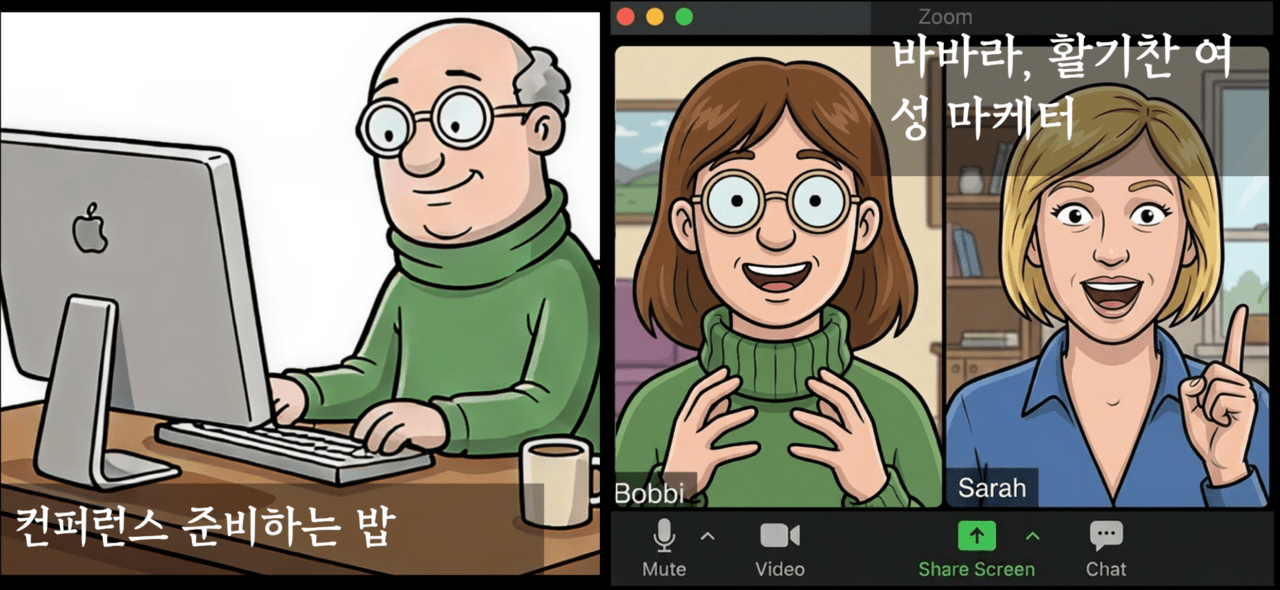 [AI카툰] Bob, Senior IT guy - 밥, 다중인격에이전트