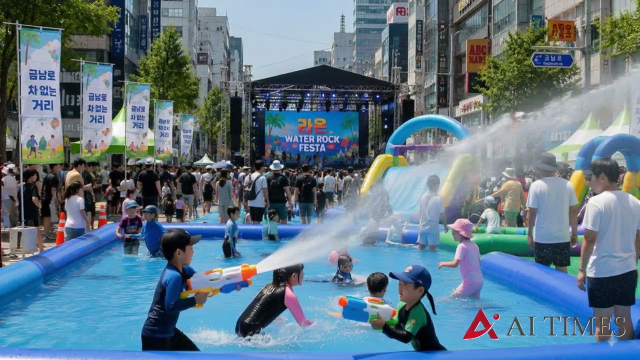광주 동구, 금남로 차 없는 거리서 라온 워터 락 페스타 개최