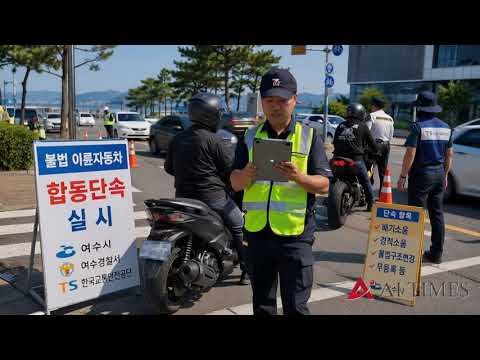 여수, 불법 이륜자동차 합동단속…구조변경 등 31건 적발