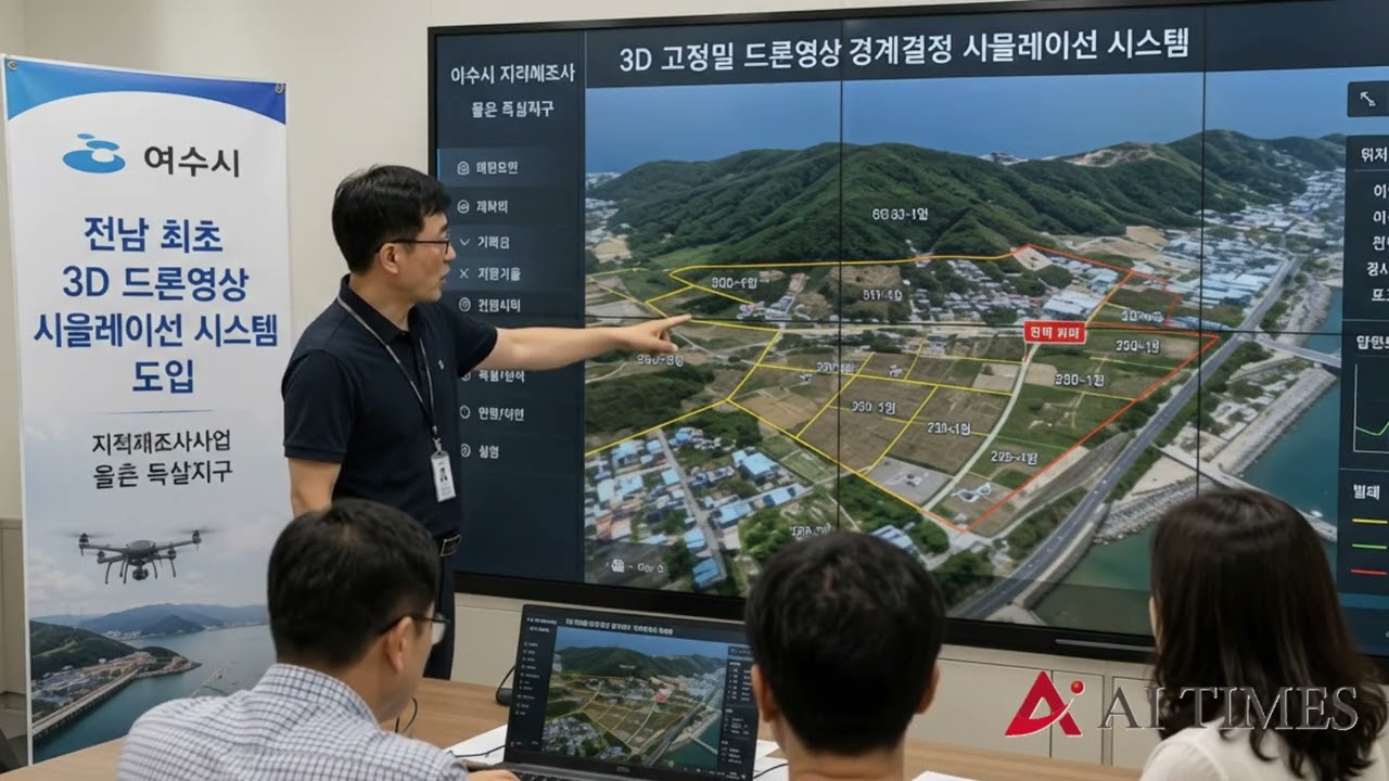 여수, 전남 최초 3D 드론영상 지적재조사 시스템 운영