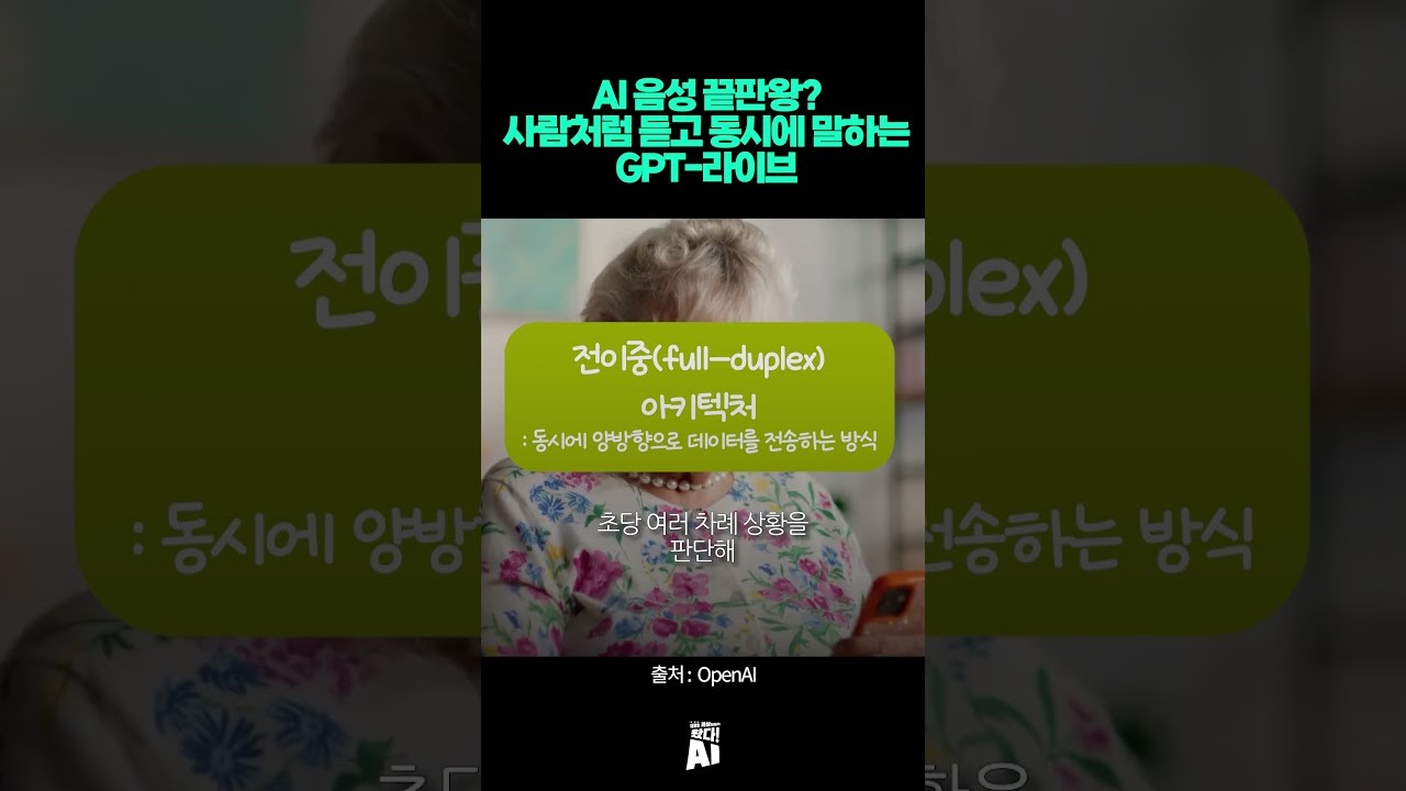 AI 음성 끝판왕? 사람처럼 듣고 동시에 말하는 GPT-라이브