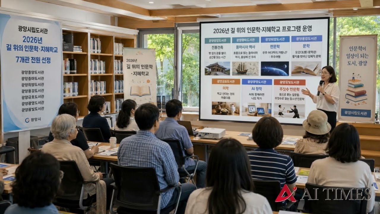 광양시립도서관, 7개관 인문학 공모 선정…국비 7000만원 확보
