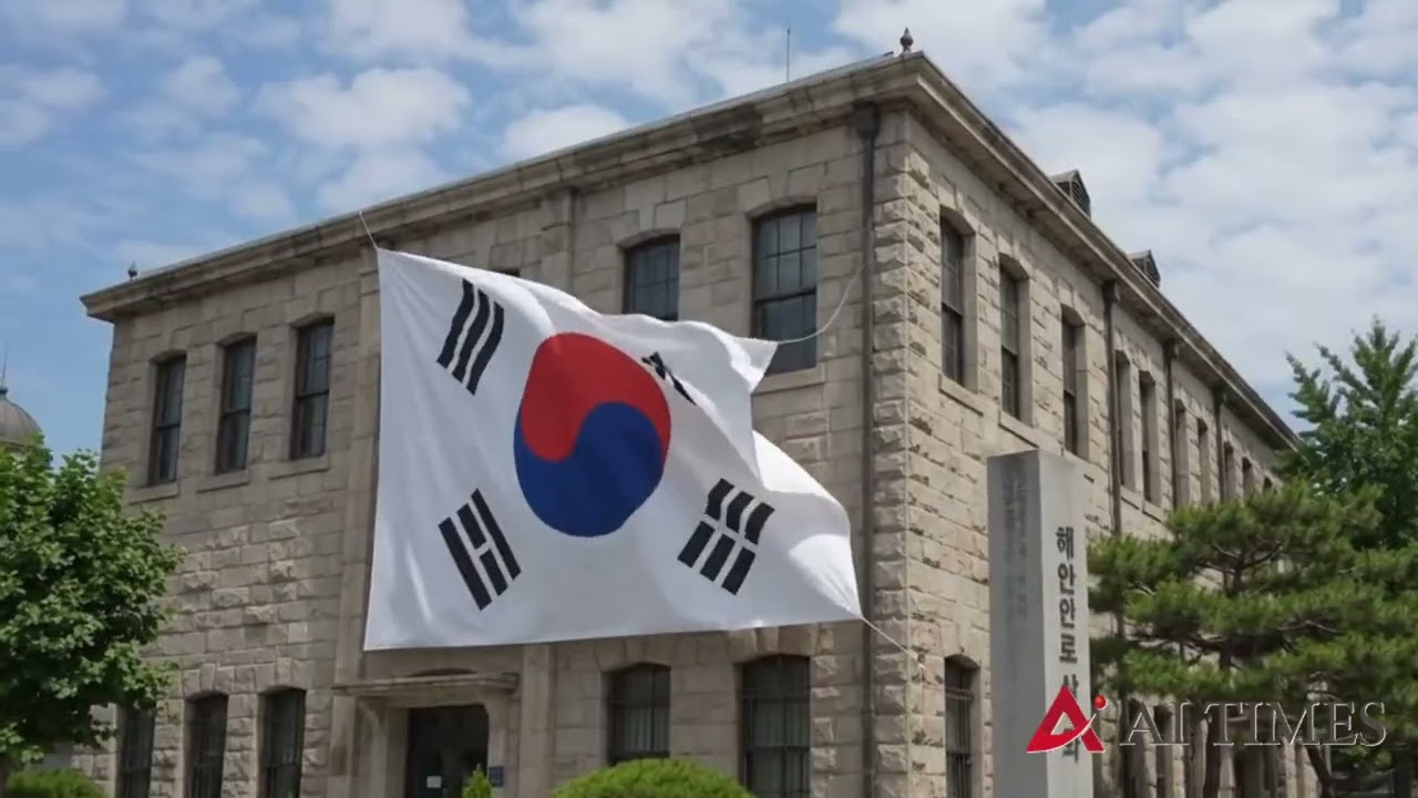 목포근대역사관에 8.5m 대형 태극기 게시