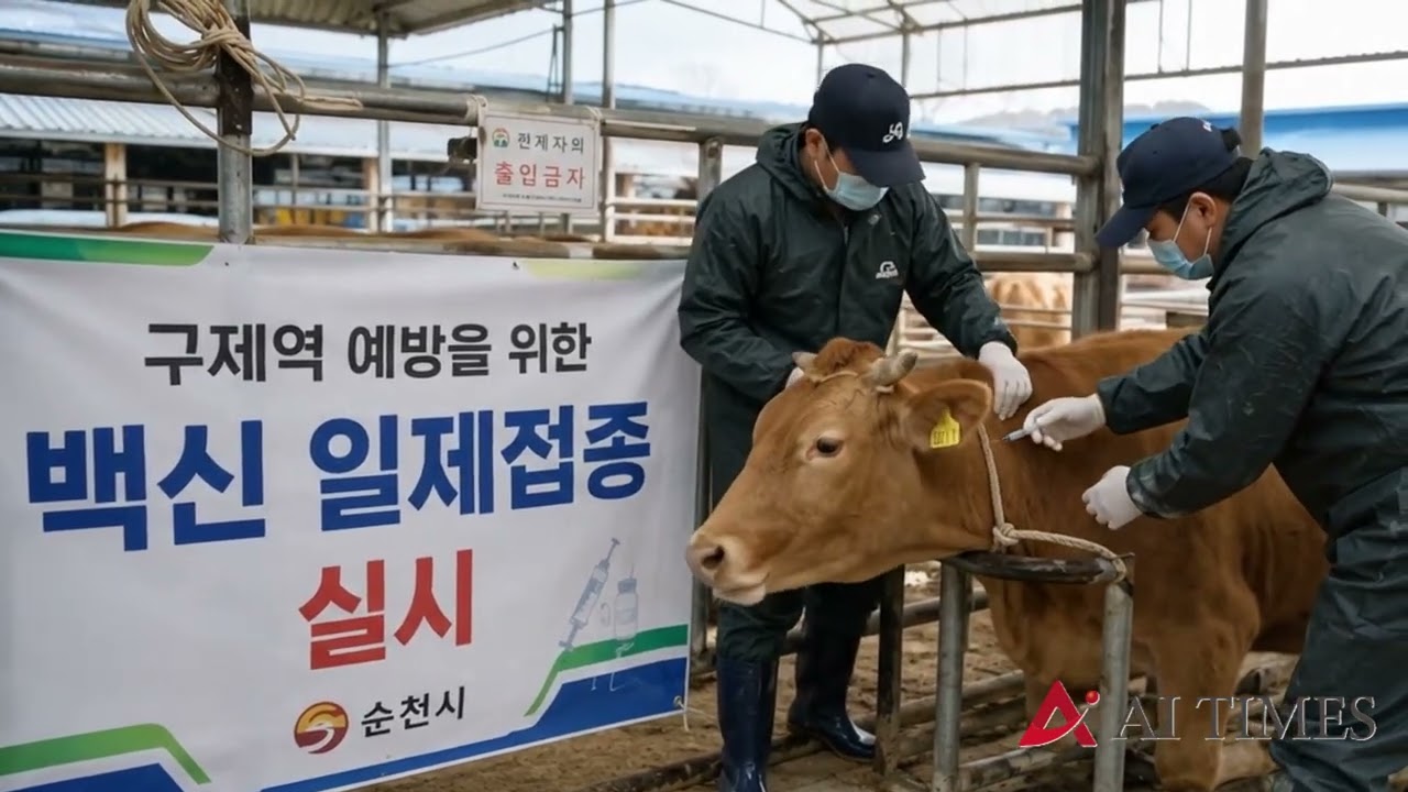 순천, 9월 소·염소 2만3400마리 구제역 백신 일제 접종
