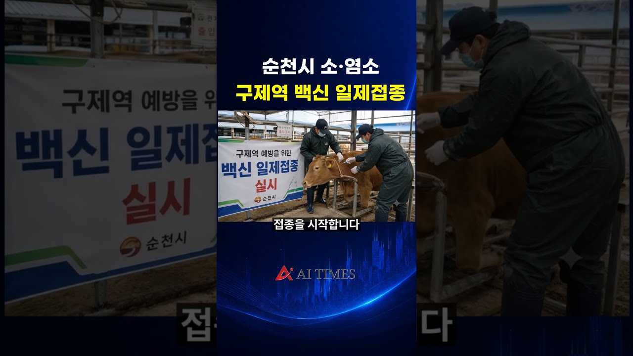 [8월25일] 순천 AI 영상 뉴스 - 구제역 백신 일제접종 등