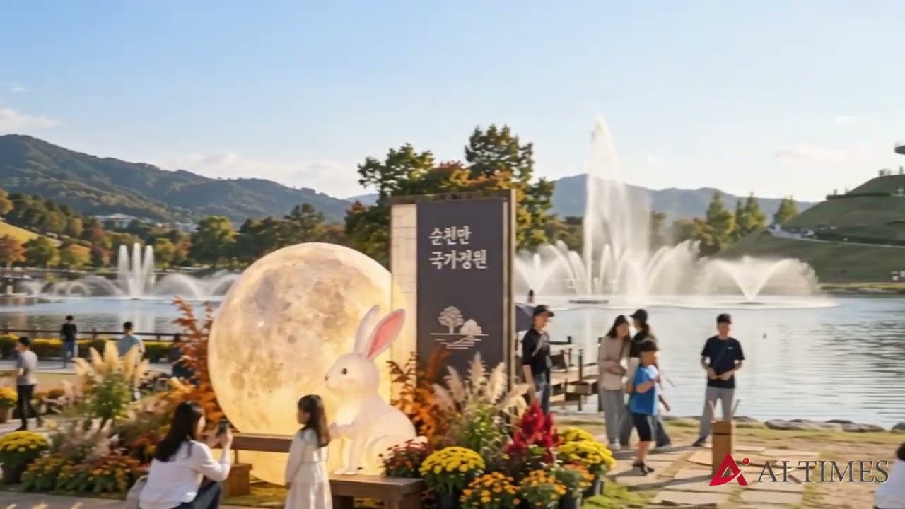 순천만국가정원, 추석 연휴 전통놀이·공연…달토끼 포토존도