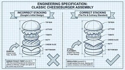 구글 CEO가 치즈버거 제조법 이미지를 게시한 이유